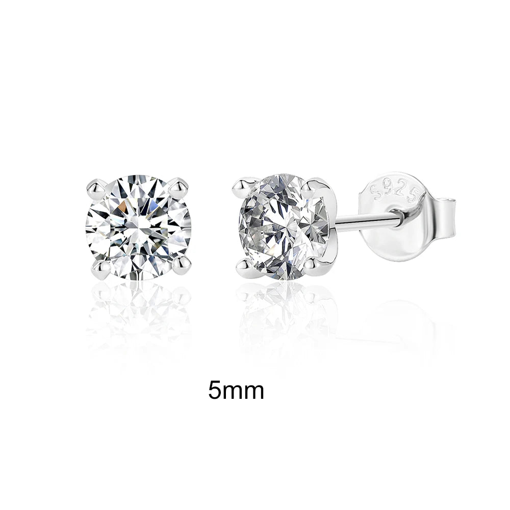 LUME Silver Moissanite Earrings