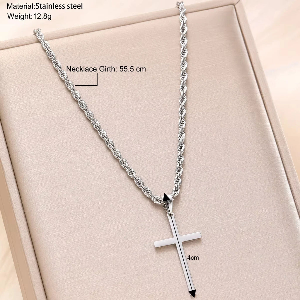 LUME New Cross Pendant Necklace for Men and Women