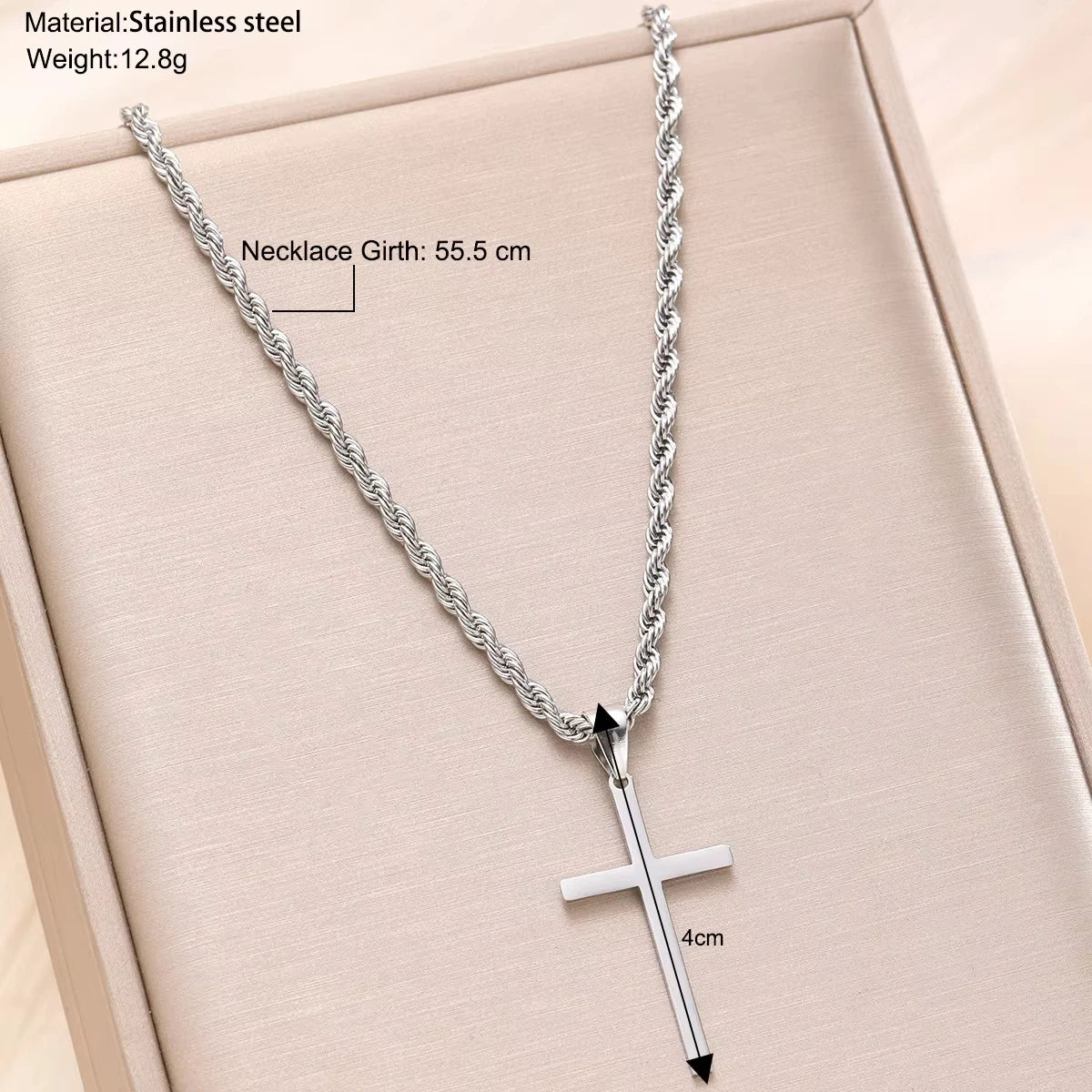 LUME New Cross Pendant Necklace for Men and Women