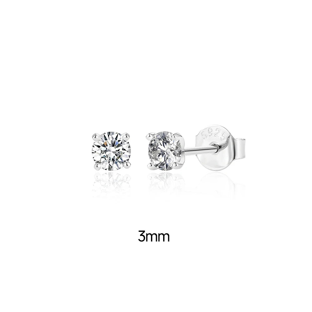 LUME Silver Moissanite Earrings