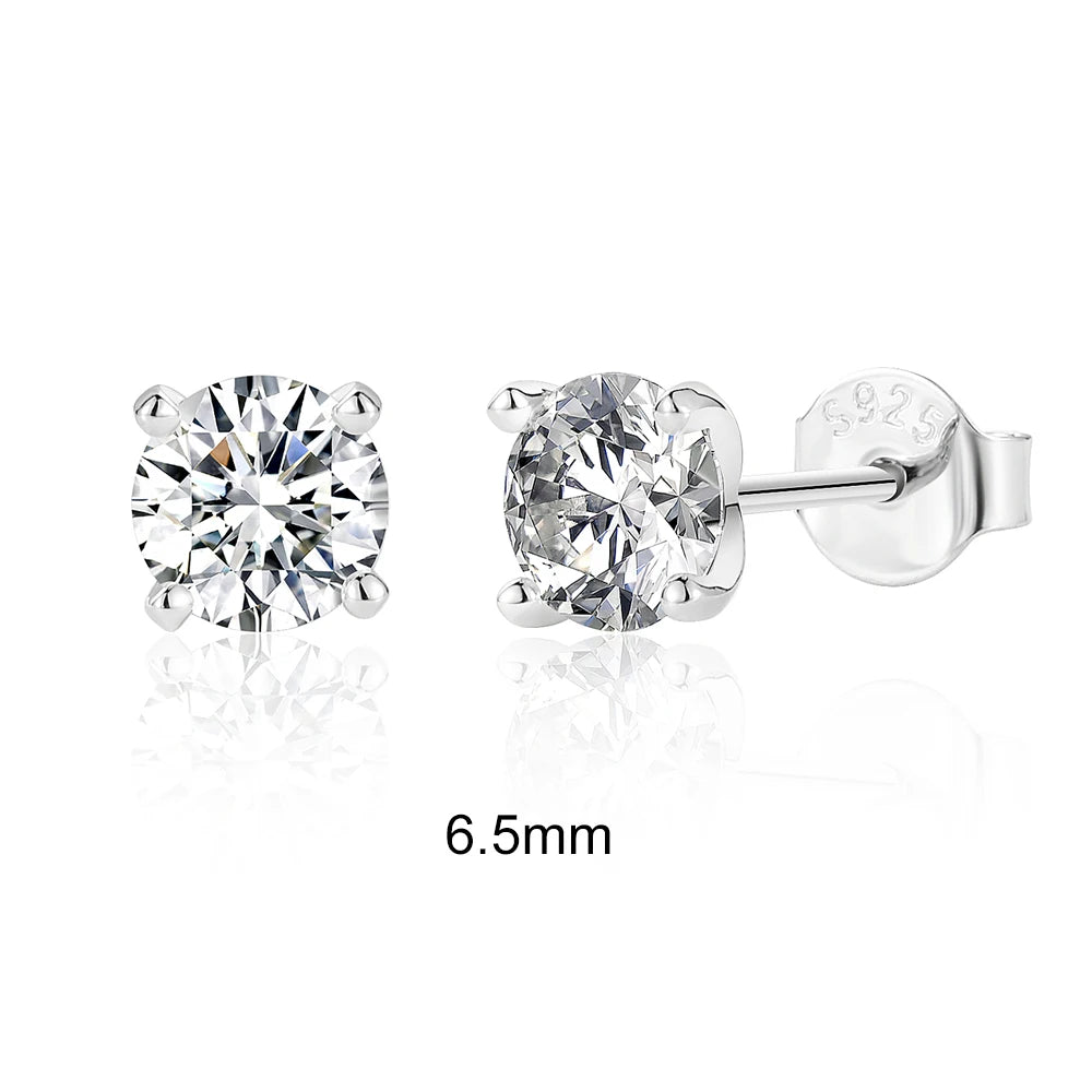LUME Silver Moissanite Earrings