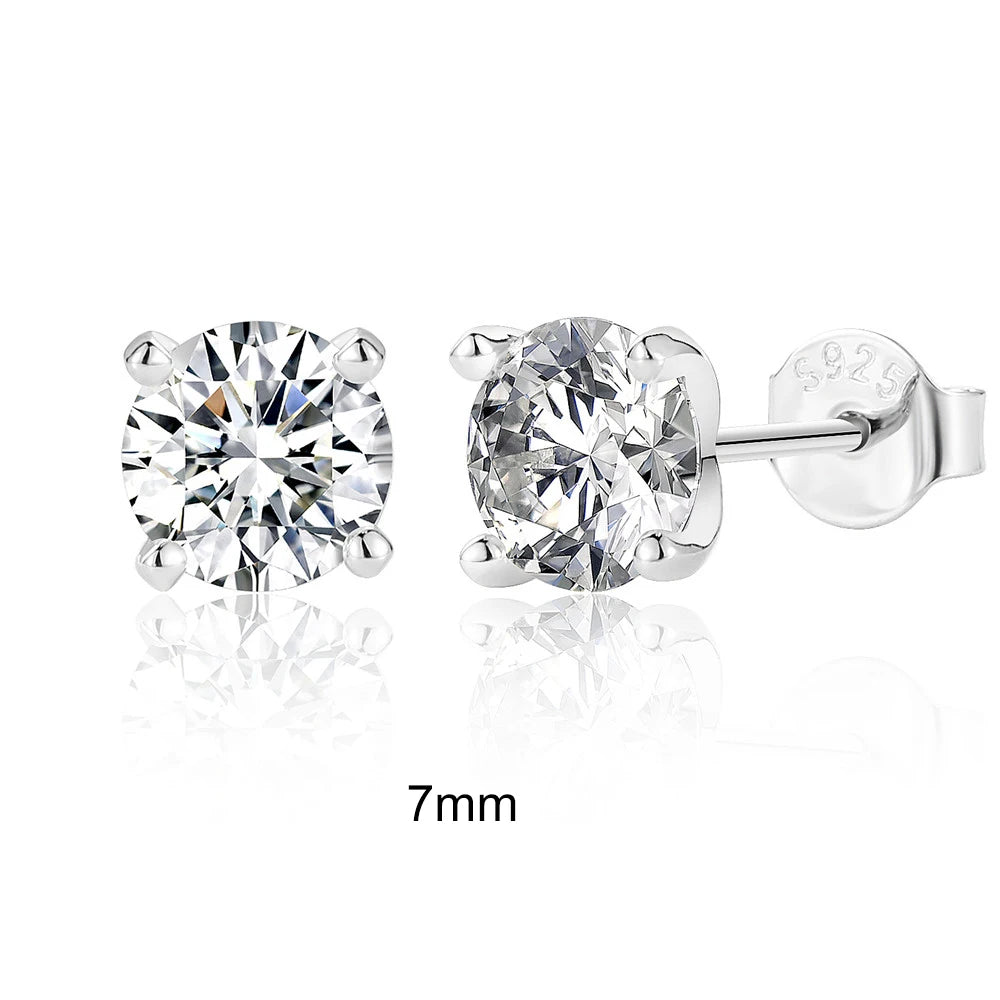 LUME Silver Moissanite Earrings