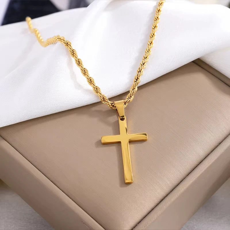 LUME New Cross Pendant Necklace for Men and Women