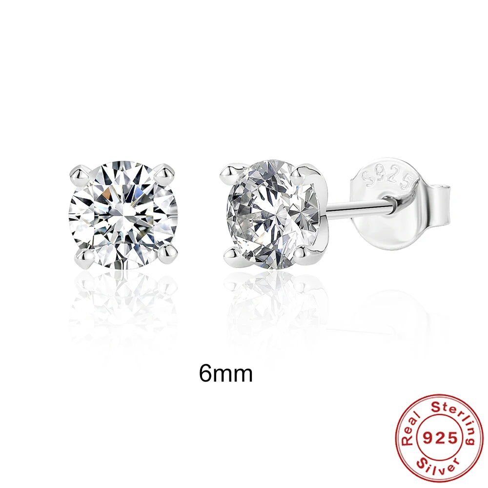 LUME Silver Moissanite Earrings
