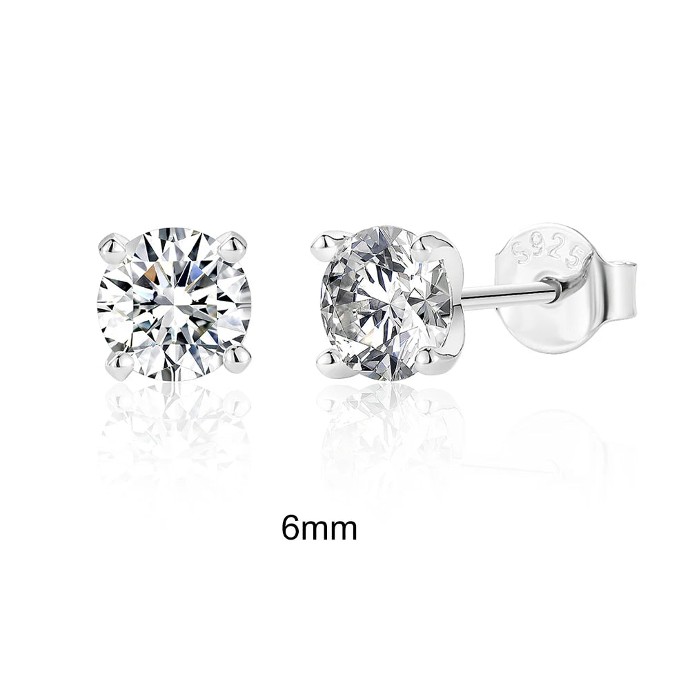 LUME Silver Moissanite Earrings