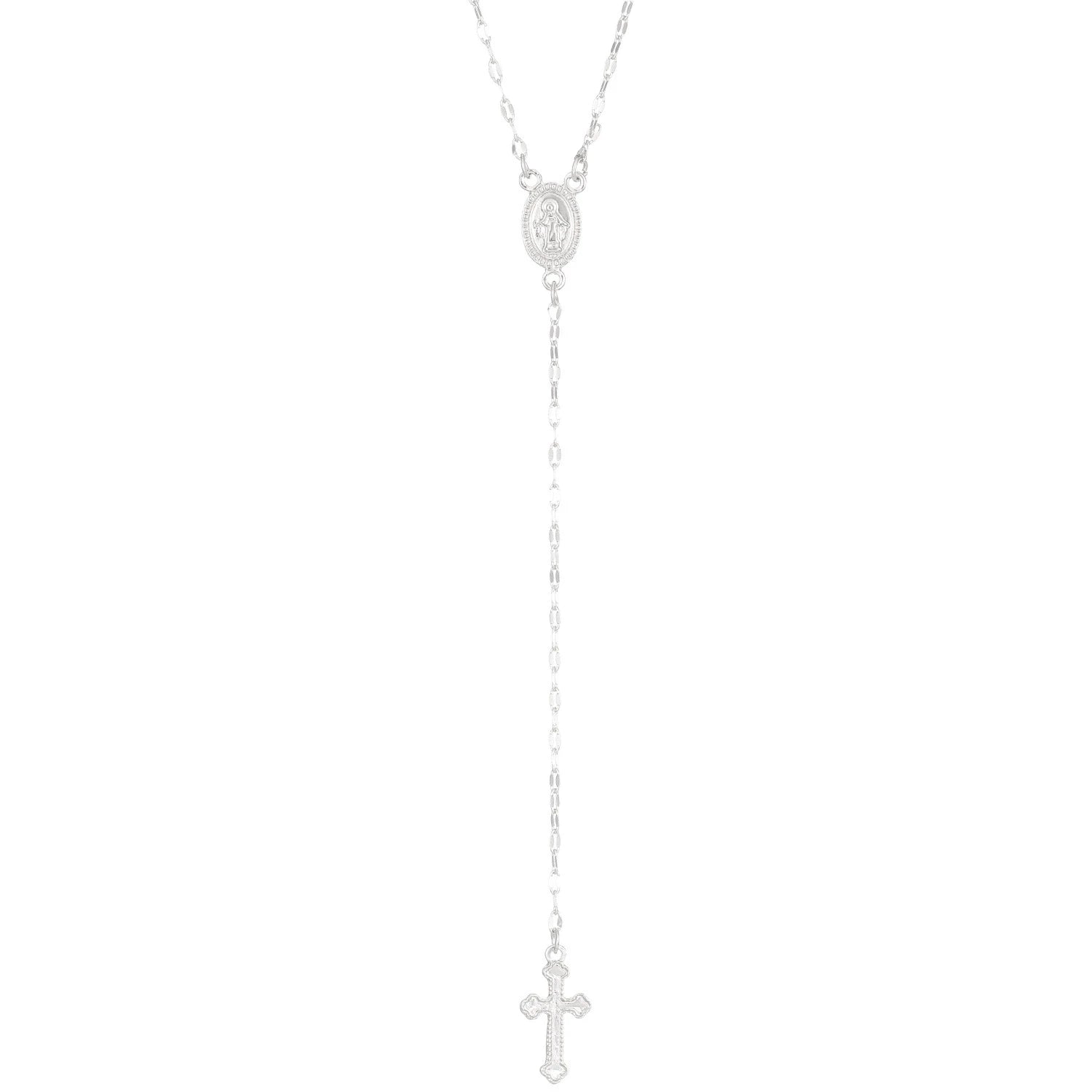 LUME Rosary Cross Pendant Gold & Silver & Rose Gold Necklace for Women