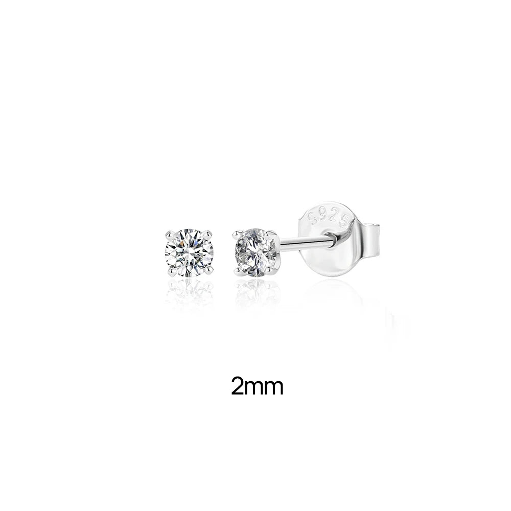 LUME Silver Moissanite Earrings