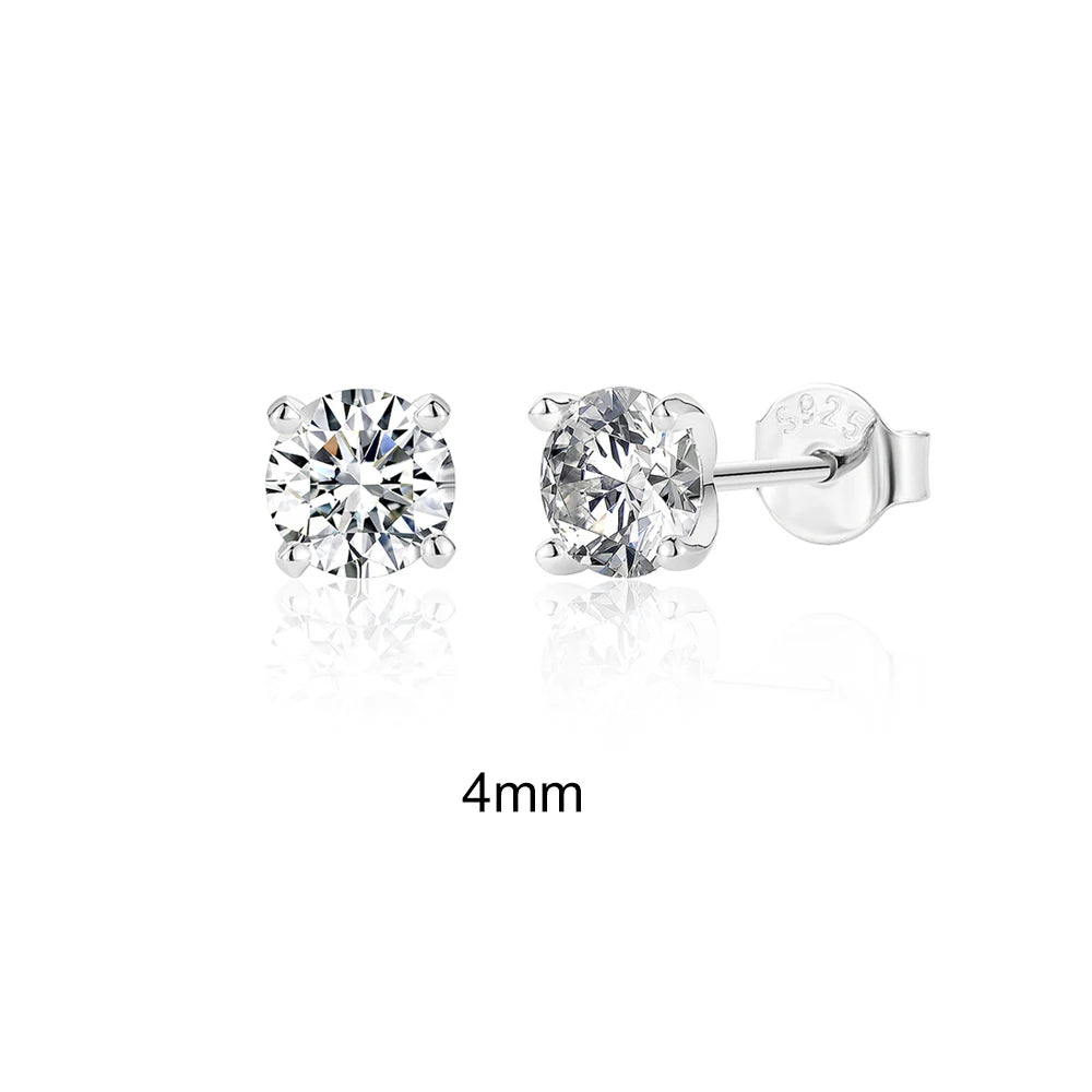 LUME Silver Moissanite Earrings